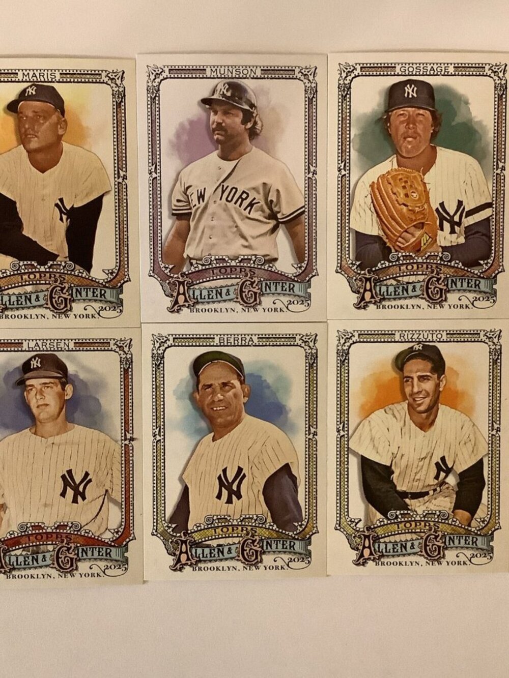 2025 Topps Allen & Ginter NEW YORK YANKEES Team Set of (6) Cards